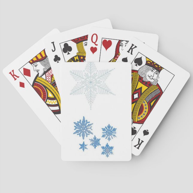 Schneeflocken Spielkarten (Rückseite)