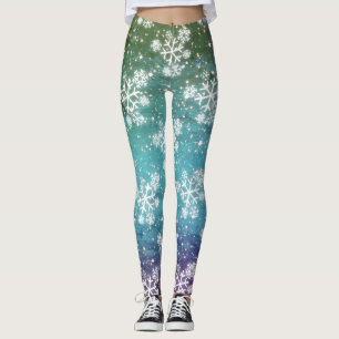 Schneeflocken & Sterne (editierbar) Leggings