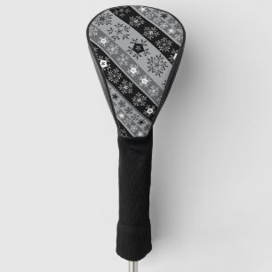 Schneeflocken Streifen grau Golf Headcover