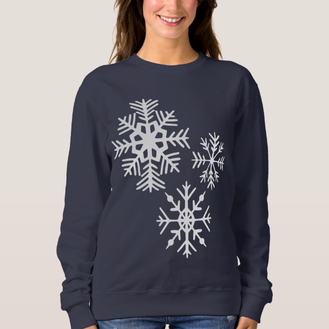 Schneeflocken Sweatshirt (Vorderseite)