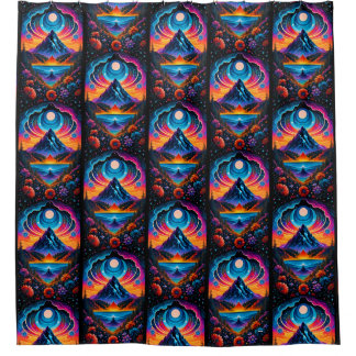 Schneeflocken Tapisserie Duschvorhang