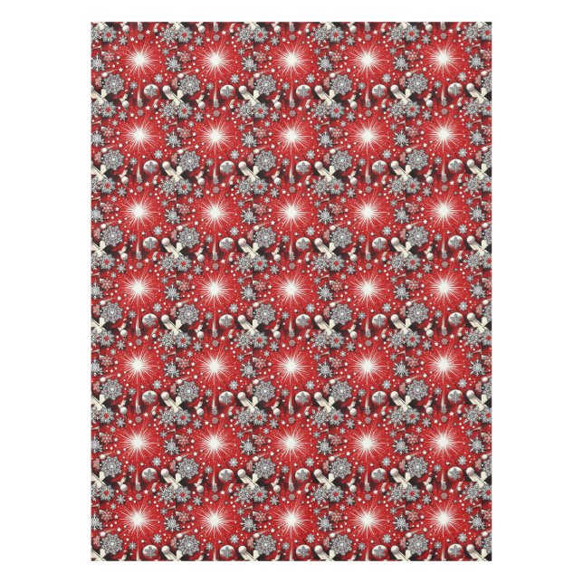 Schneeflocken Tischdecke (Vorderseite)