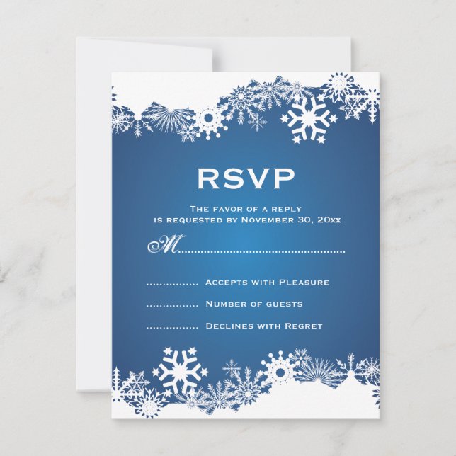Schneeflocken-UAWG RSVP Karte (Vorderseite)