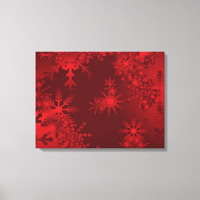 Schneeflocken/überzogene Canvas Leinwanddruck (Vorderseite)
