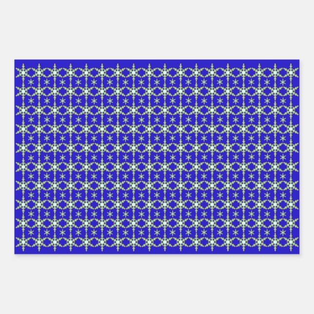 Schneeflocken um Mitternacht Geschenkpapier Set (Vorderseite)