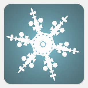 Schneeflocken-Umschlag Aufkleber