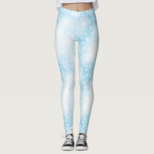 Schneeflocken und blaue Lichter Leggings