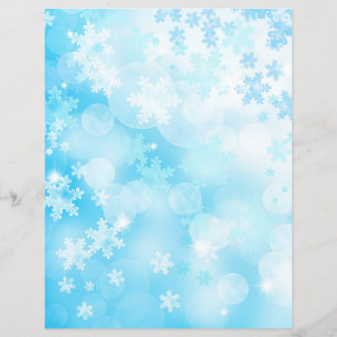 Schneeflocken und Bokeh-Scrapbook