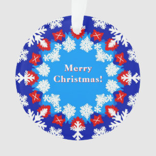 Schneeflocken- und Geschenkmuster Ornament