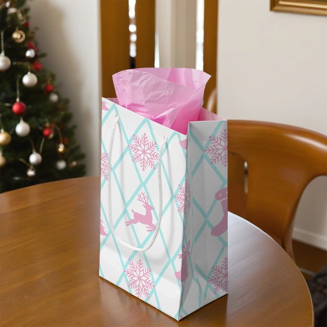 Schneeflocken und Hirsche Kleine Geschenktüte (Von Creator hochgeladen)