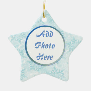 Schneeflocken und Ihr Foto Keramikornament