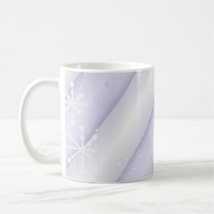 Schneeflocken und sanfte Streifen Tasse