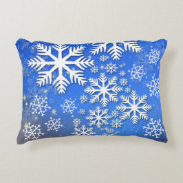 Schneeflocken und Sterne Dekokissen