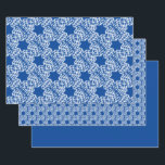 Schneeflocken und Sterne Geschenkpapier Set<br><div class="desc">Holiday Geschenkpackung mit Schneeflocken und Sternen auf blau.</div>