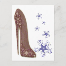 Schneeflocken und Weihnachten Stiletto Schuhputze