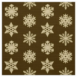 Schneeflocken von Ikat - Beige und Schokolade Brow Stoff