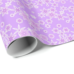 Schneeflocken von Pastell gegen Orchideen Geschenkpapier