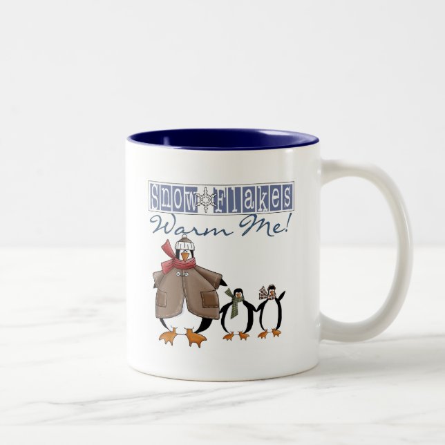 Schneeflocken Warm Me Holiday Shirts und Geschenke Zweifarbige Tasse (Rechts)