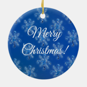 Schneeflocken Weihnachten Keramik Ornament