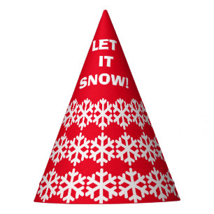 Schneeflocken Weihnachten - Lass es schneien! Partyhütchen