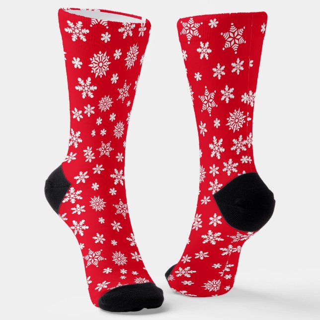 Schneeflocken Weihnachten Socken (Gewinkelt)