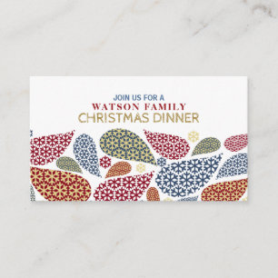 Schneeflocken, Weihnachts-Party Einladung