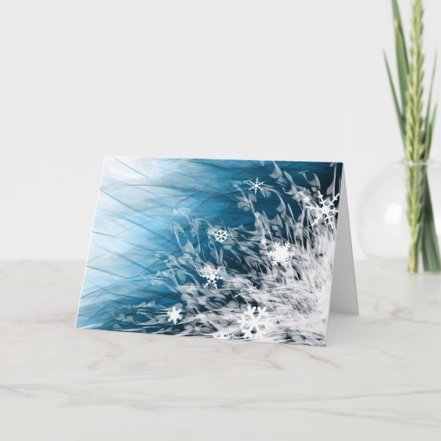 Schneeflocken - Weihnachts-/Weihnachtskarte Feiertagskarte (Vorderseite)