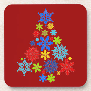 Schneeflocken Weihnachtsbaum Untersetzer