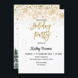 Schneeflocken Weihnachtsfeier Einladungskarte Einladung<br><div class="desc">Elegante Rustikale Weihnachtsfeier Einladungskarte</div>