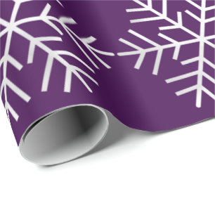 Schneeflocken Weihnachtsfeiertag Lila Grau Meru Geschenkpapier
