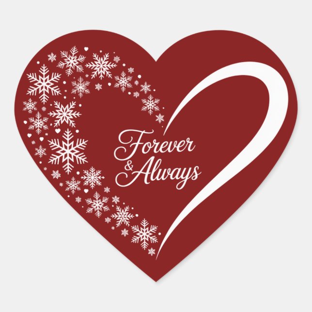 Schneeflocken Weihnachtsfeiertag Schneeflocken Her Herz-Aufkleber (Vorderseite)