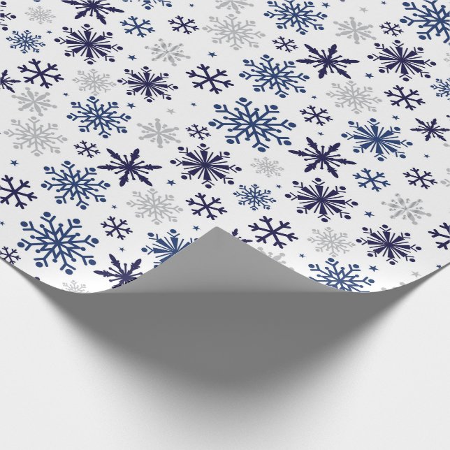 Schneeflocken Weihnachtspapier Geschenkpapier (Ecke)