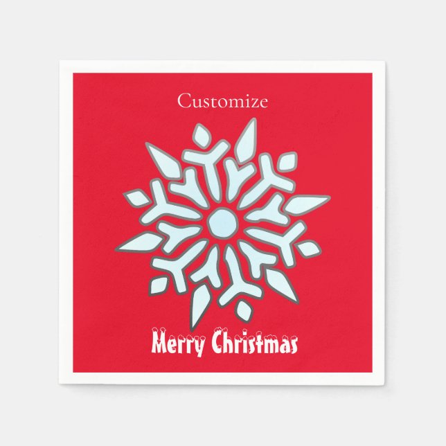 Schneeflocken Weihnachtsschmuck Thunder_Cove Serviette (Vorderseite)