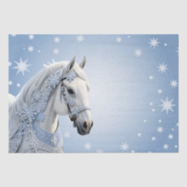 Schneeflocken Weihnachtszettel Seidenpapier