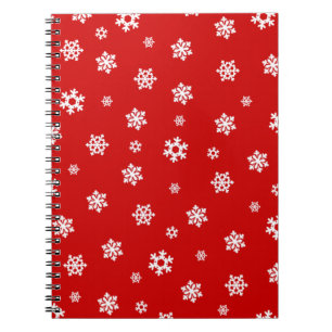 Schneeflocken (weiß) [Weihnachtsmuster] Notizblock