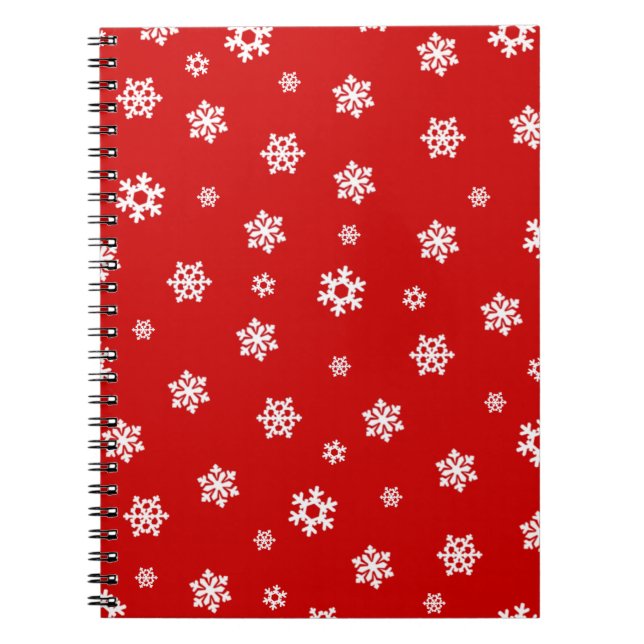 Schneeflocken (weiß) [Weihnachtsmuster] Notizblock (Vorderseite)