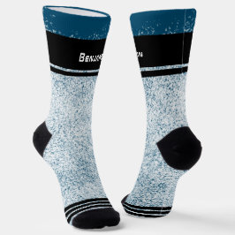 Schneeflocken Winter Blue Sportname Socken