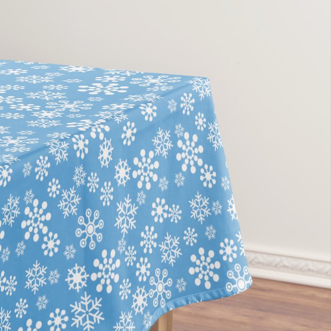 Schneeflocken Winter Cotton Tablecloth, 52"x70" Tischdecke (Beispiel)