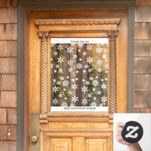 Schneeflocken-Winter-Geschäfts- oder Hauseingangst Fensteraufkleber