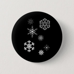 Schneeflocken Winter ist hier und Schnee Button