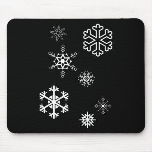 Schneeflocken Winter ist hier und Schnee Mousepad