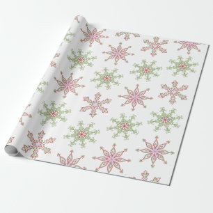 Schneeflocken Winter Moderne Stilvolle Weihnachtsf Geschenkpapier