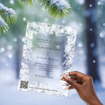 Schneeflocken Winter QR UAWG Hochzeit