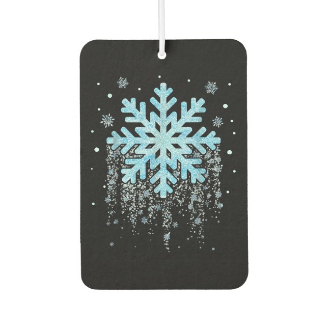 Schneeflocken Winter Weihnachten Matratzen Mens Wo Autolufterfrischer (Vorderseite)