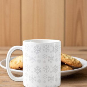 Schneeflocken-Winter-Weihnachtsmuster Kaffeetasse