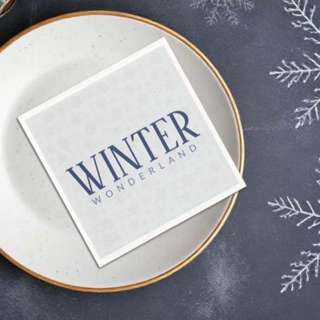 Schneeflocken-Winter-Weihnachtsmuster Serviette (Von Creator hochgeladen)