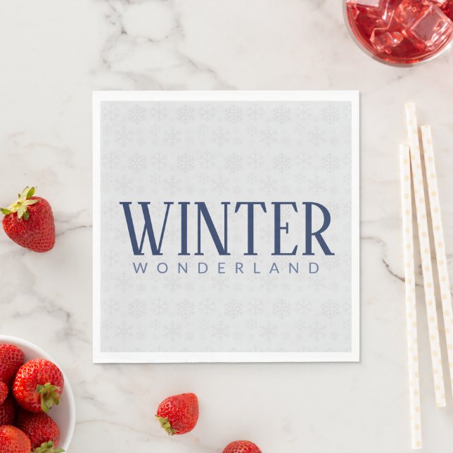 Schneeflocken-Winter-Weihnachtsmuster Serviette (Beispiel)