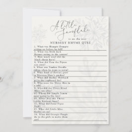 Schneeflocken Winterbabydusche Quiz Einladung