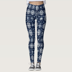 Schneeflocken Wintermuster Leggings