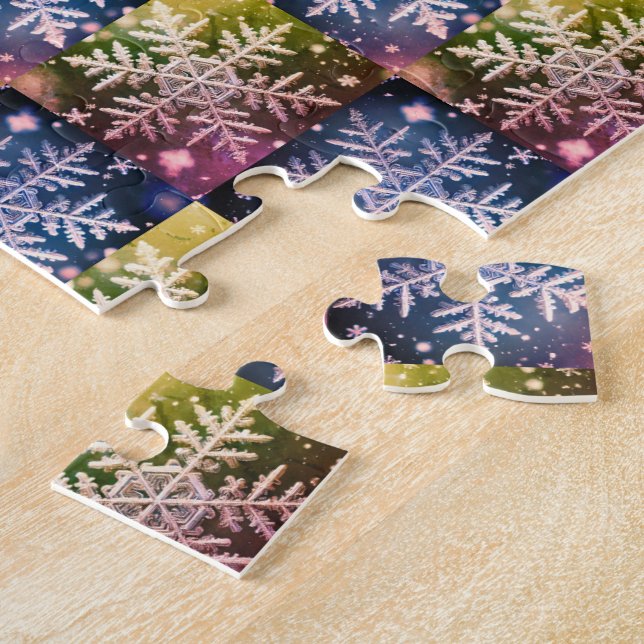 Schneeflocken Winternacht / 1974 / Sangria Basic Puzzle (Seite)